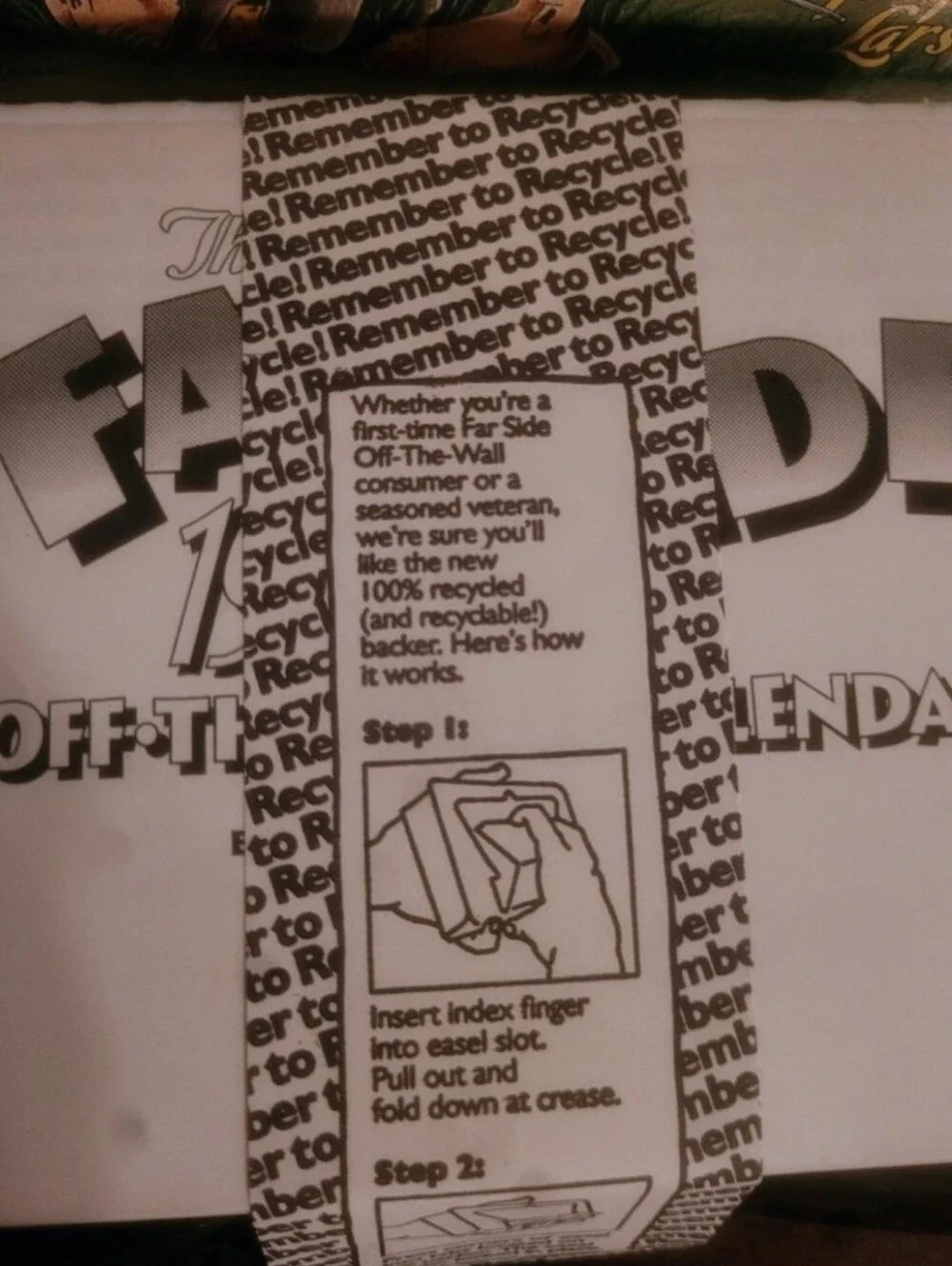 Unused 1996 The Far Side Off the Wall Desk Calendar by Gary Larson